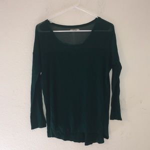 Zara womens green long sleeve top size small
